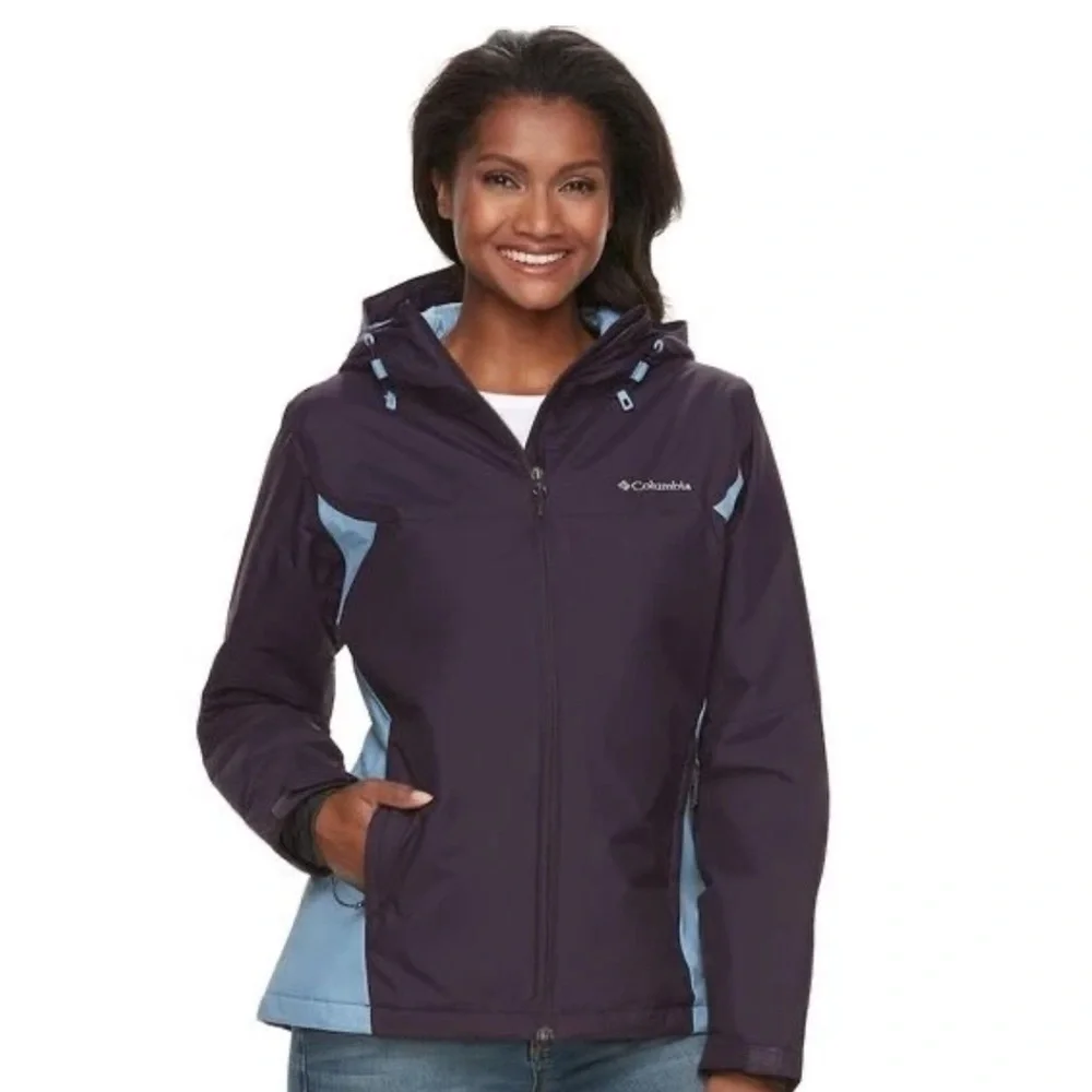 Women's Small Columbia Tipton Thermal Coil® Hooded Jacket, Dark Purple - Picture 1 of 12